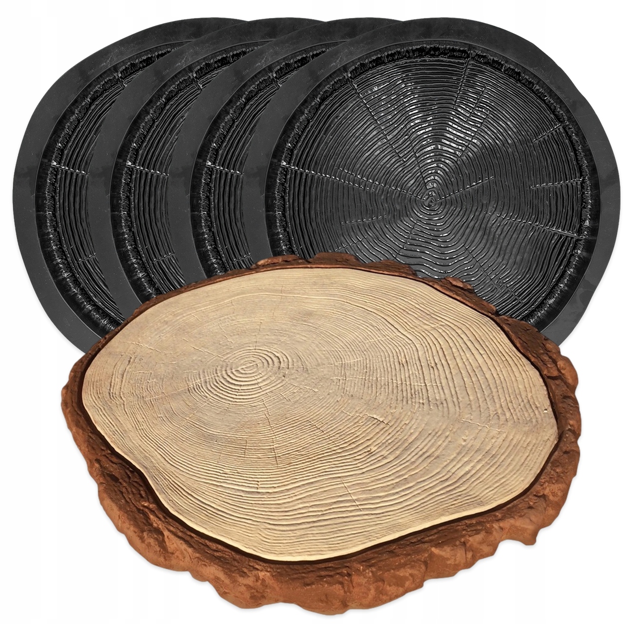 4 ks Forma Na Betonové Pěnové Desky Dřevěný Plát 40x4,5 cm