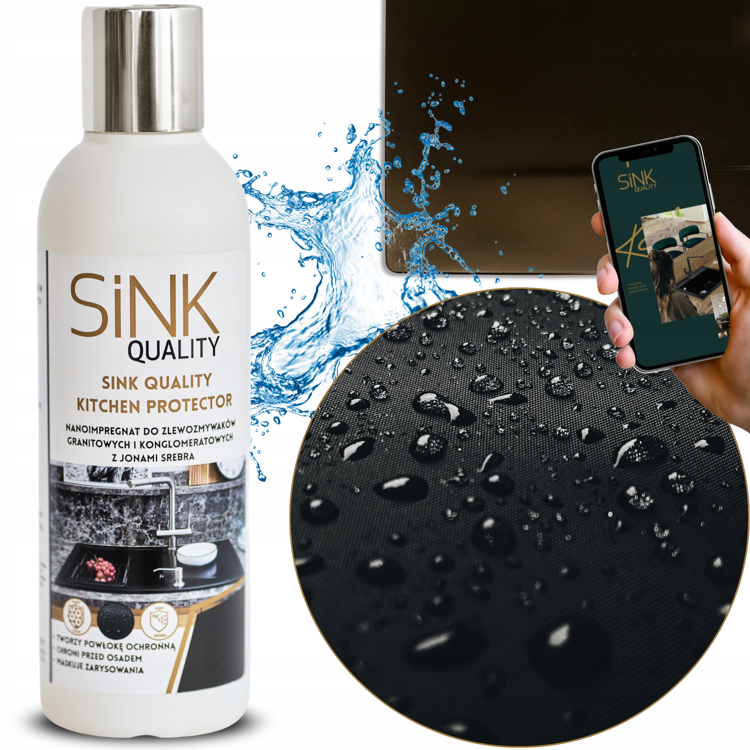 Levně Impregnace na granitový dřez, velký 200 Ml – péče Návod