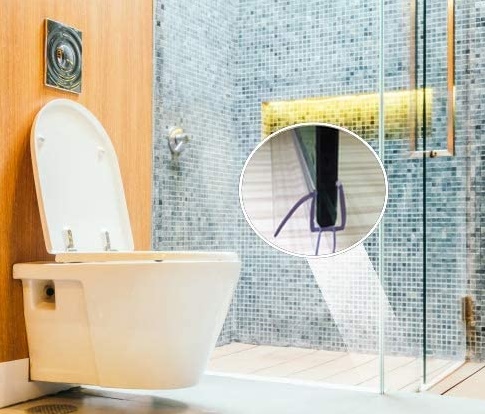 Uszczelka do kabiny prysznicowej okapnik 8mm 100cm Kolor bezbarwny