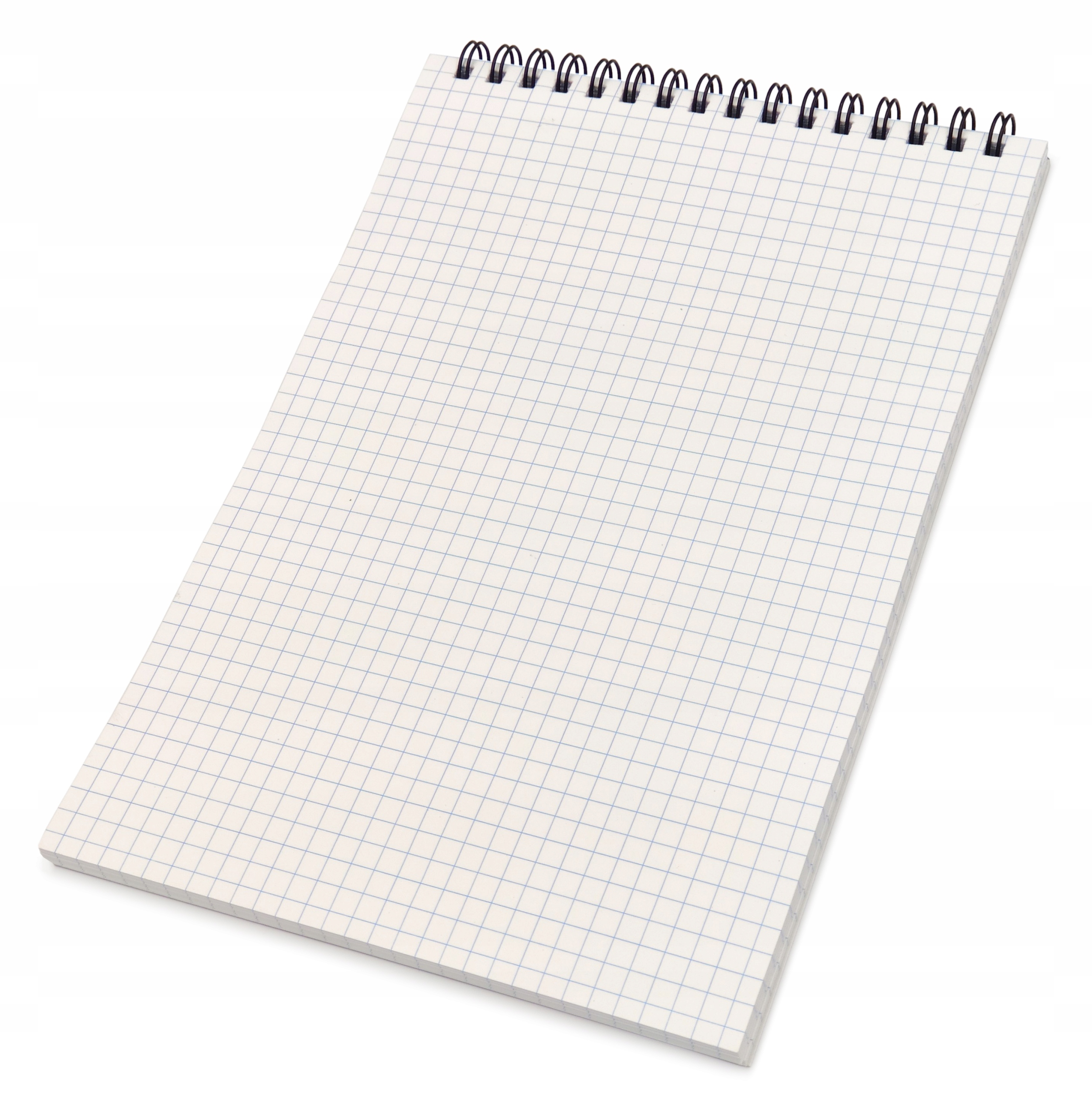

Kołozeszyt notes A5 biały niebieska kratka 80 k.