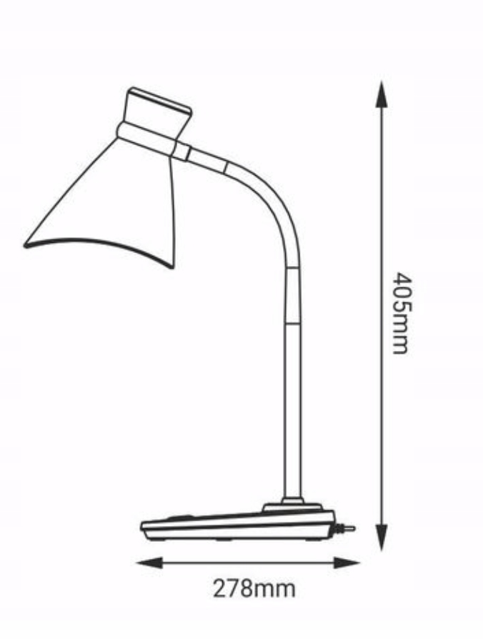 Dziecięca lampka biurkowa metalowa E27 szara Marka INQ