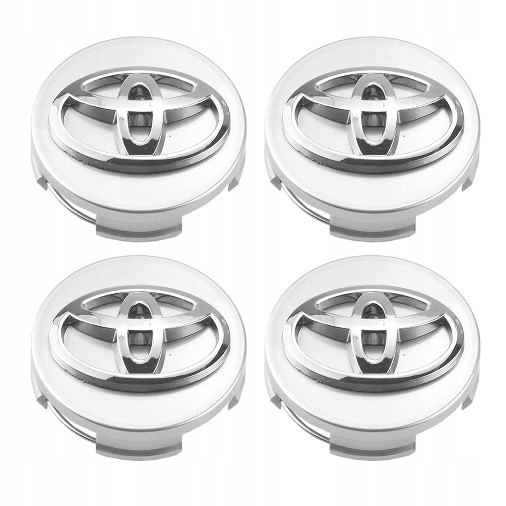4x DEKIELEK KAPSEL ZAŚLEPKA KOŁA TOYOTA 62 mm SREBRNE 42603-06080