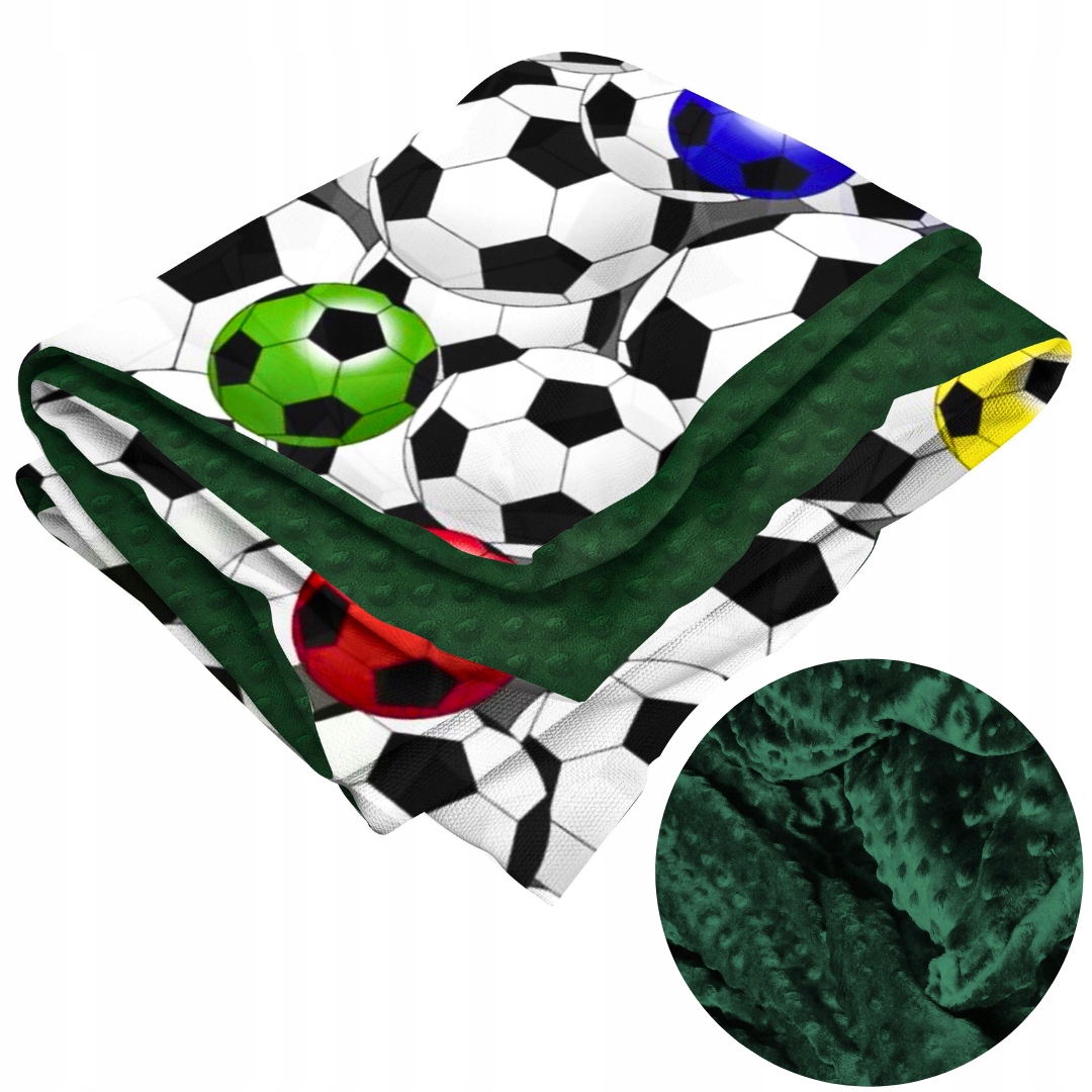 Oboustranný přehoz 140x220 Bavlna Polar Minky Míčky barvy