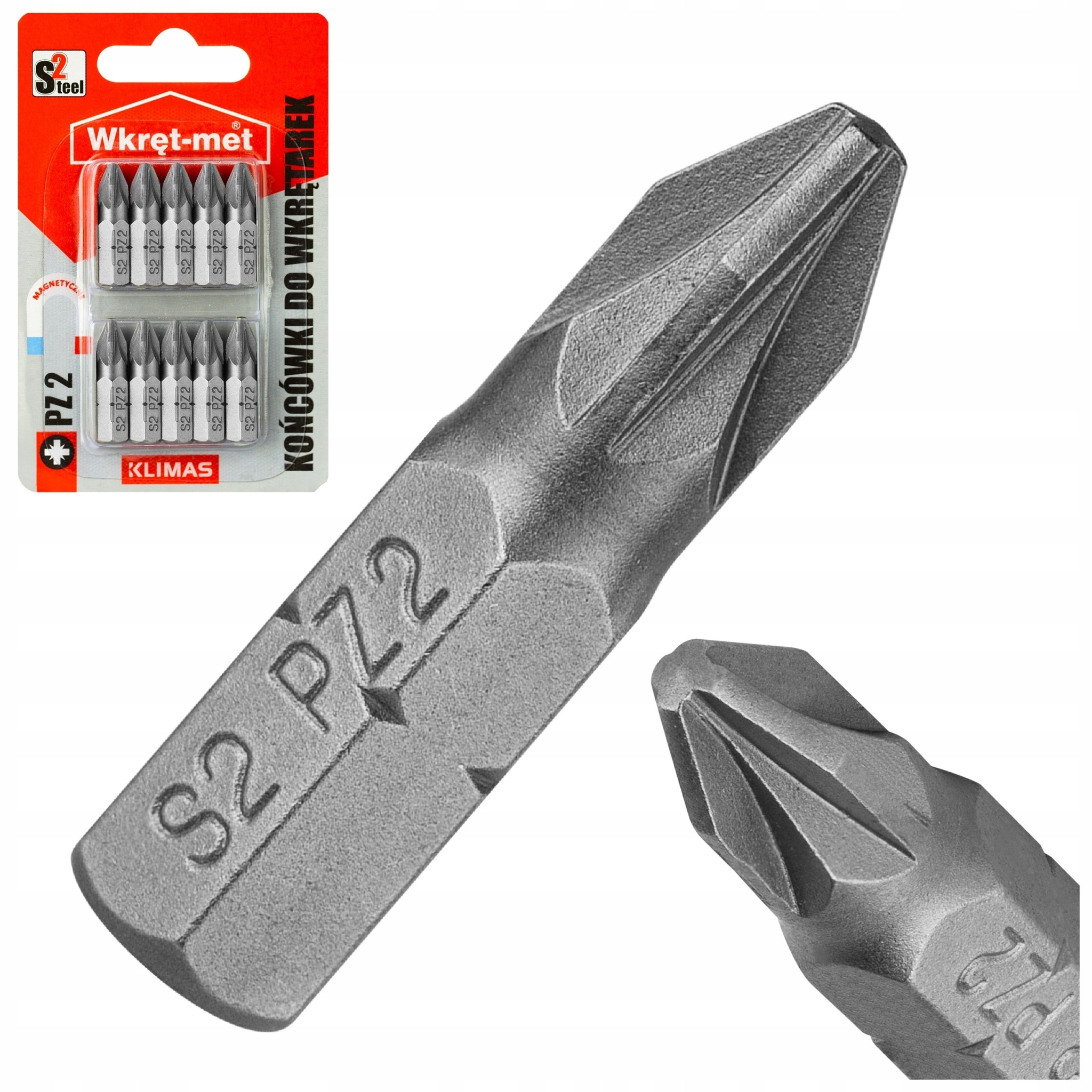 Końcówki do wkrętarek bity PZ2 25mm 10 szt.
