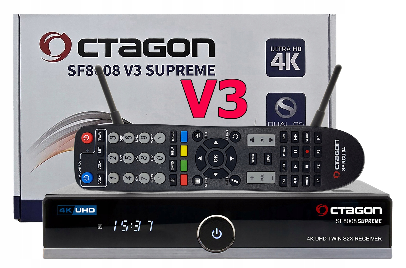 Dekoder DVB-S2 Octagon SF8008 V3 SUPREME TWIN