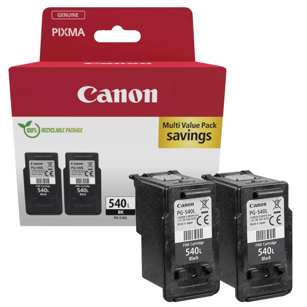 Nowy 2-pak tusz PG540L 5224B020 Canon Pixma TS5150 MG4150 MG3550