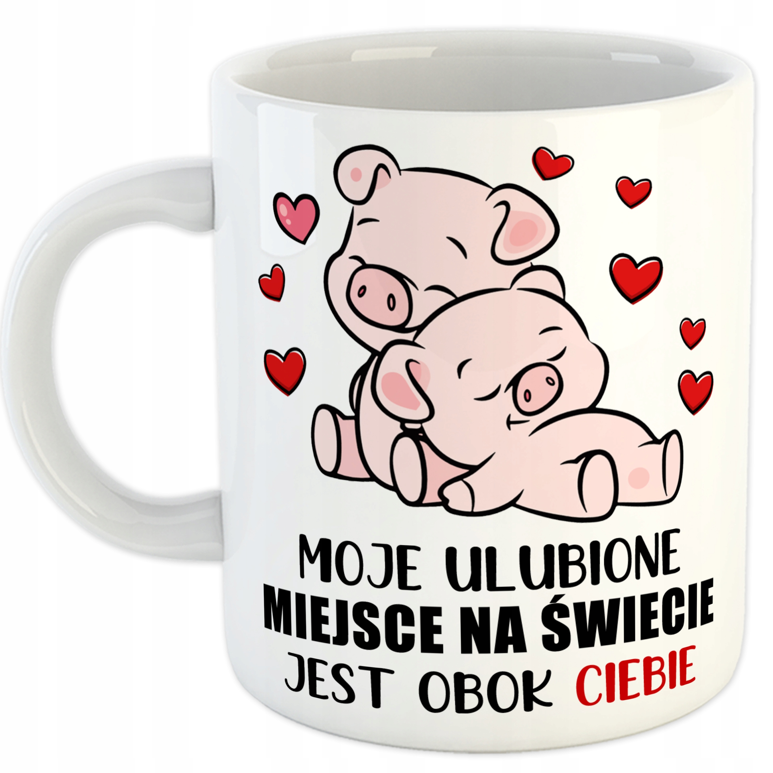 Kubek na Walentynki Moje Ulubione Miejsce dla Dziewczyny Chłopaka
