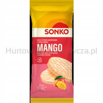 Sonko Rýžově kukuřičné oplatky s příchutí manga 70 g