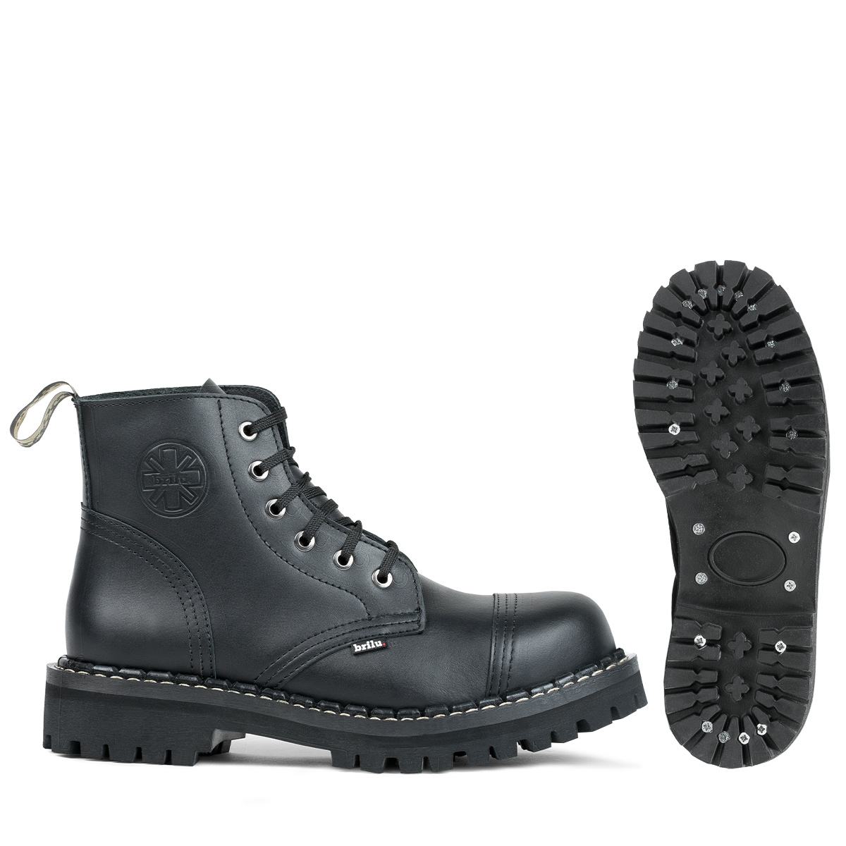 

Glany Brilu Steel-nose Czarne 6-DZIUR 36-43