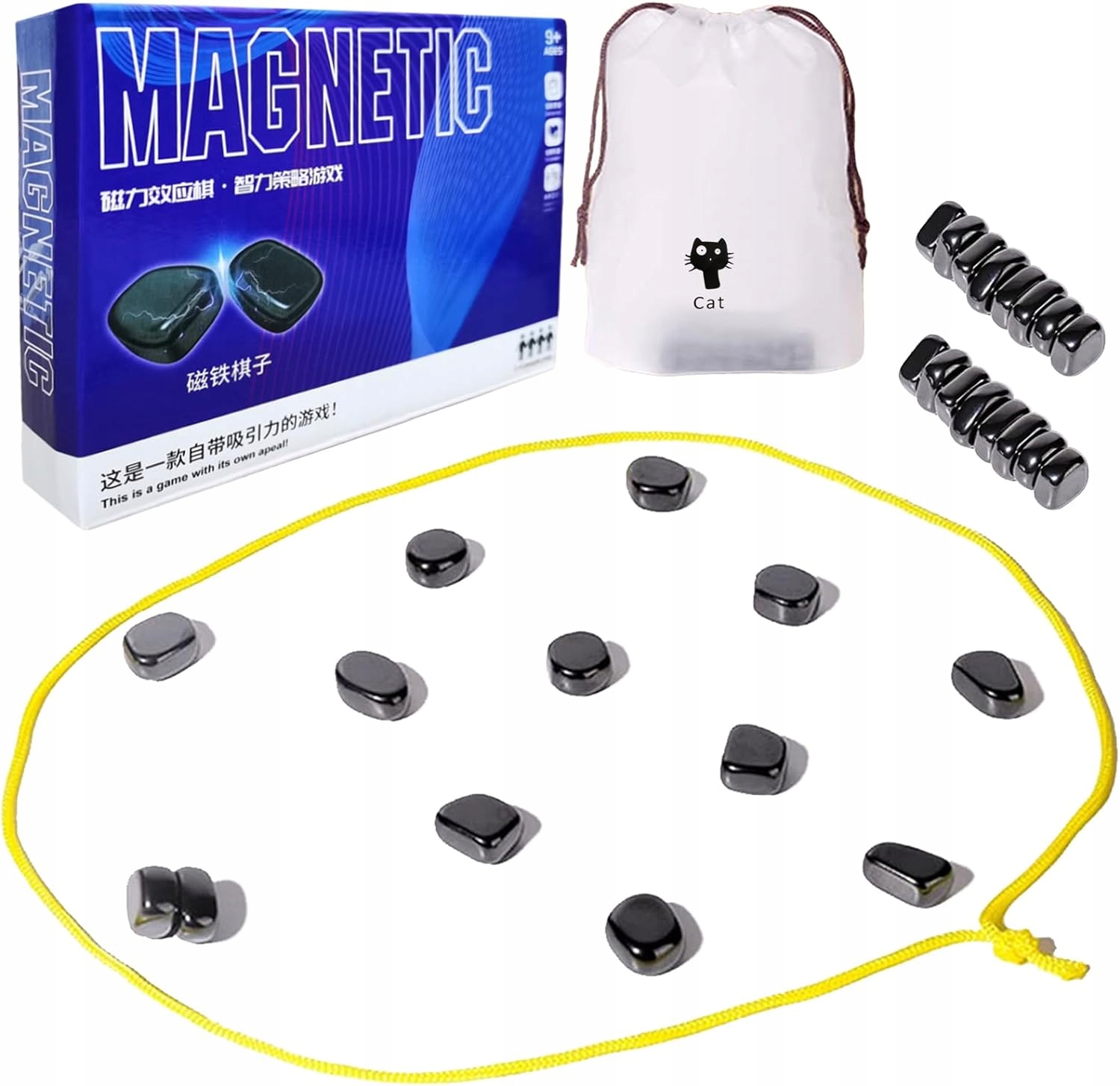 Szachy KAMIENIE MAGNETYCZNE - Gra Strategiczna w Szachy Magnesy Warcaby XL Producent inny