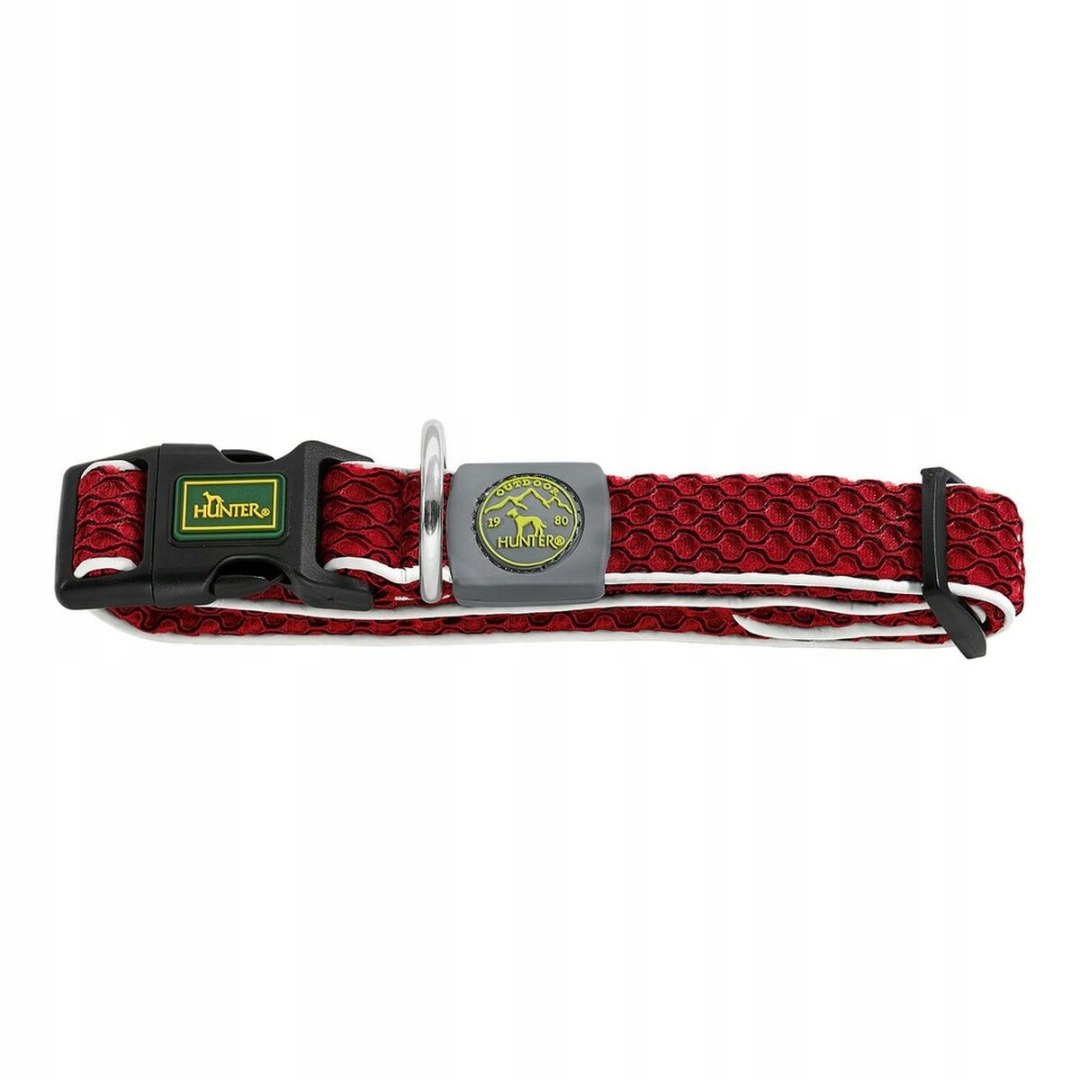 Levně Obojek pro psy Hunter Basic Nitě červený 12 (33-50 cm)