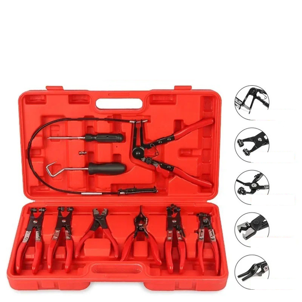 Sada kleští na pásky 9 ks, univerzální sada nářadí pro opravy automobilů