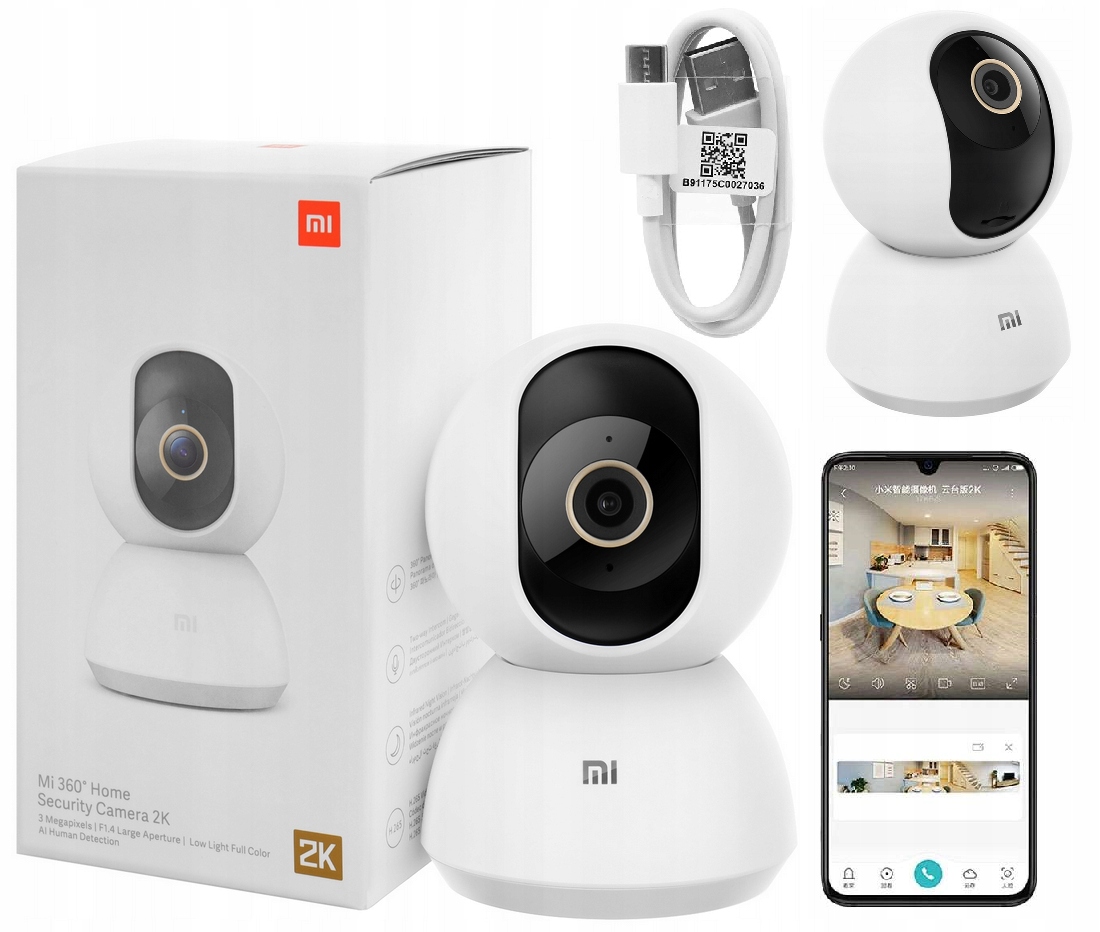 

Kamera Ip Xiaomi 2K MI Home Security Wifi 360 Usb