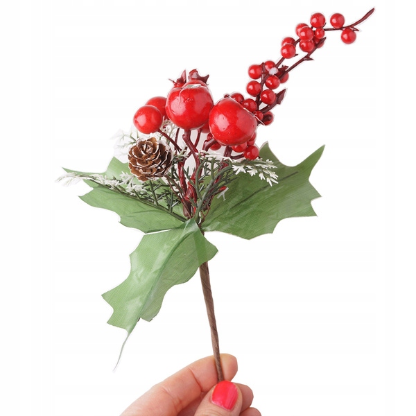 

Pik Gałązka świąteczna głóg czerwone owoce 25cm
