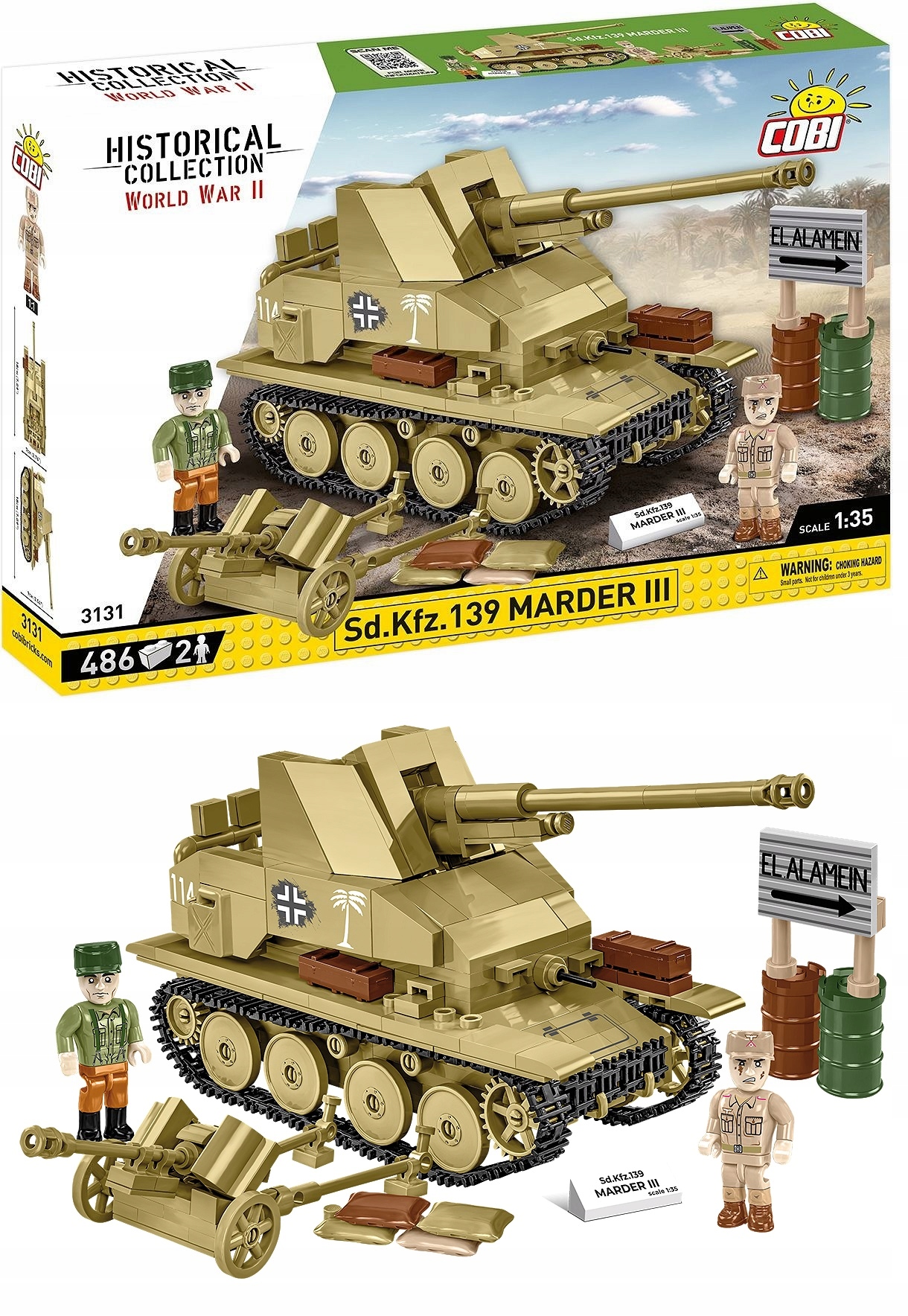Historical Collection Sd. Kfz. 139 Marder III 400x280 mm Cobi