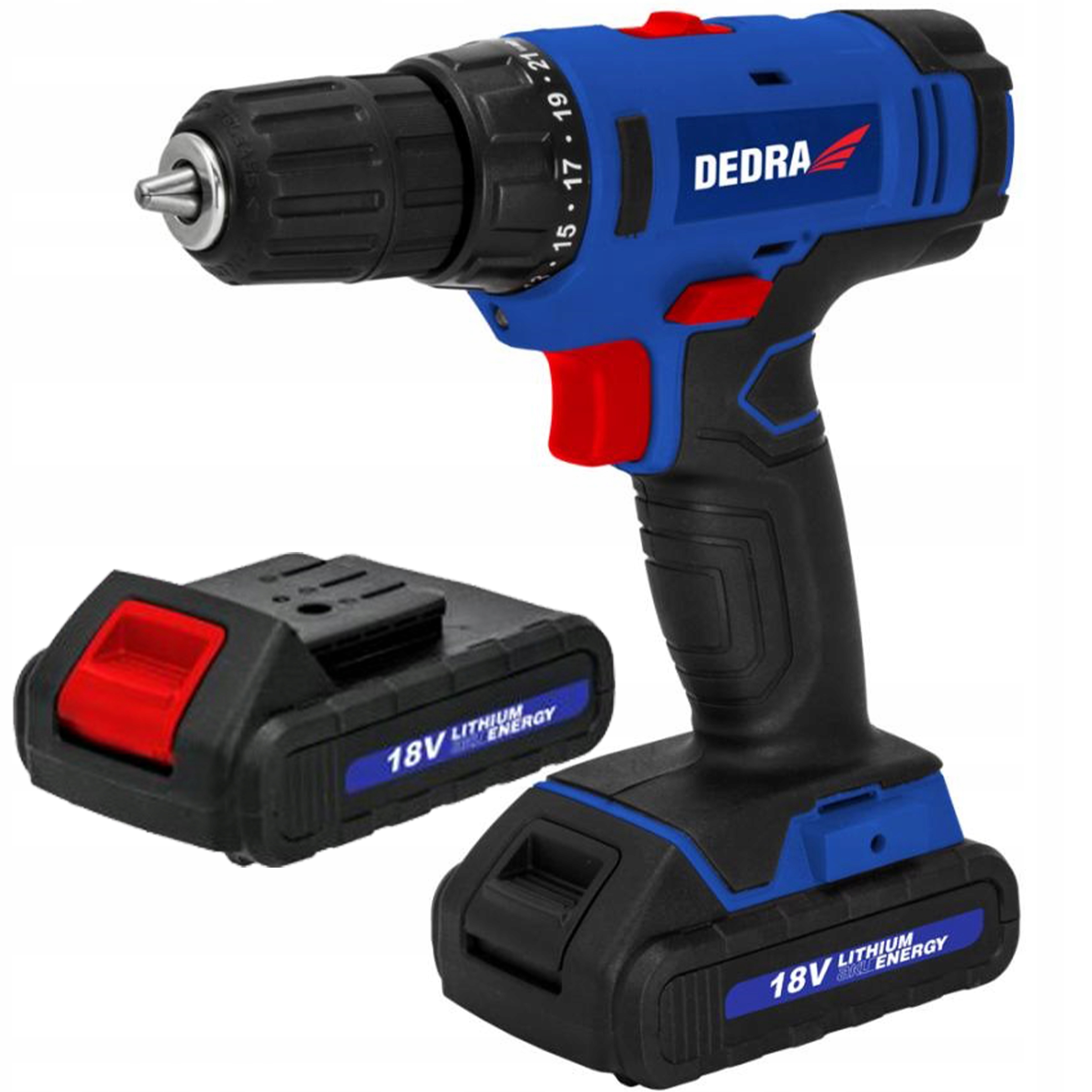Akumulátorová skrutkovačka Dedra 18V 30NM 2x