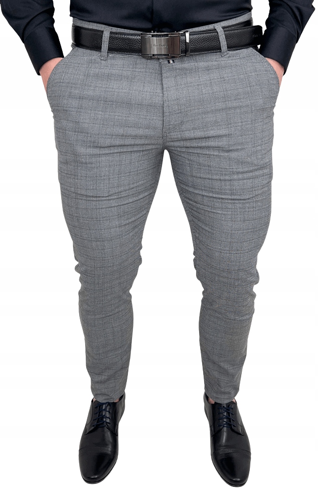 Szare spodnie meskie slim fit Dividers 34