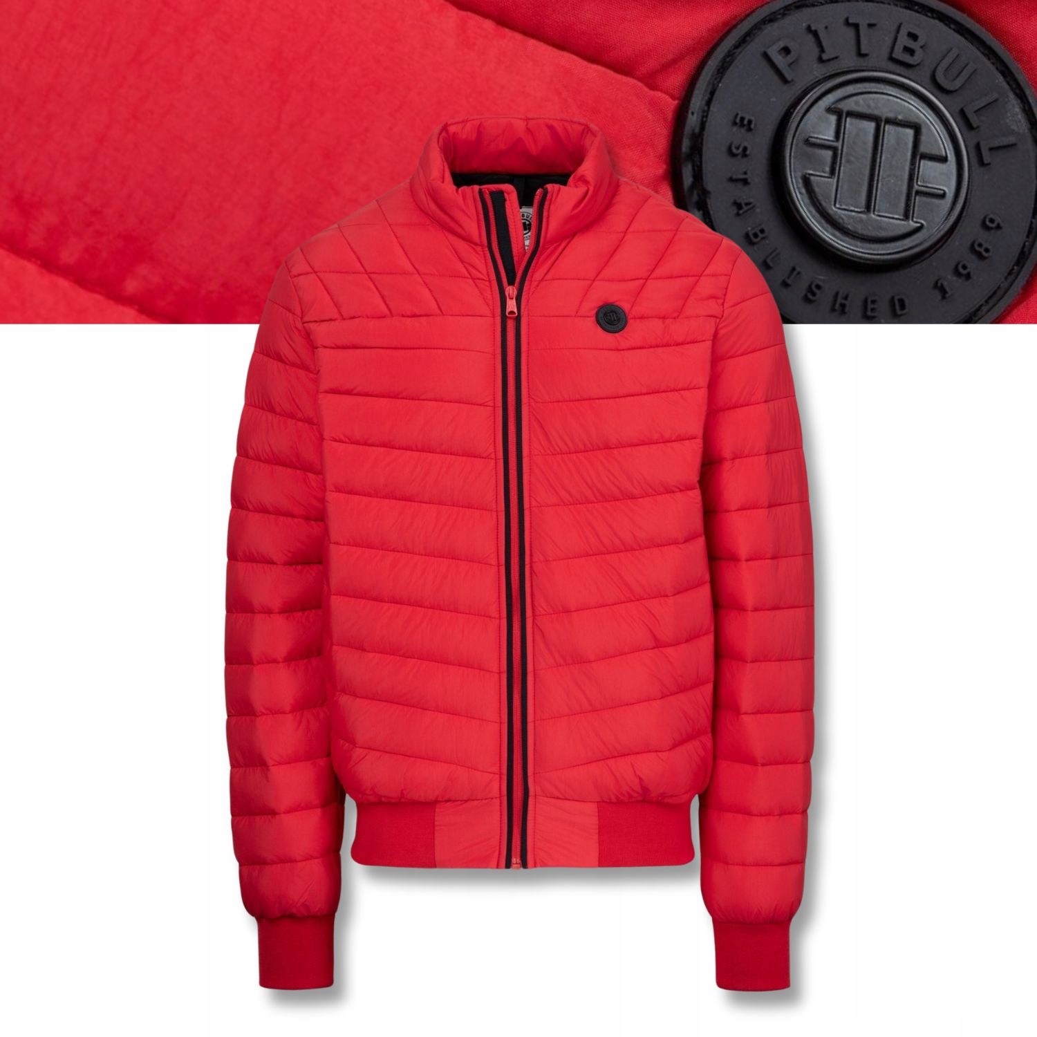 Pánská prošívaná bunda Pitbull, přechodová, zateplená se stojáčkem Naylor