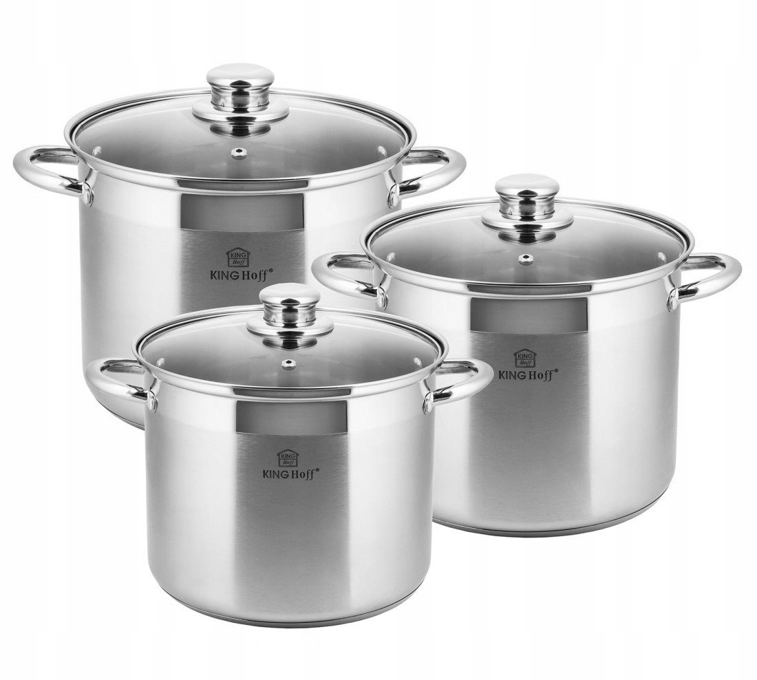 

Zestaw 3 Dużych Garnków Stalowe 26/28/30CM Gastro
