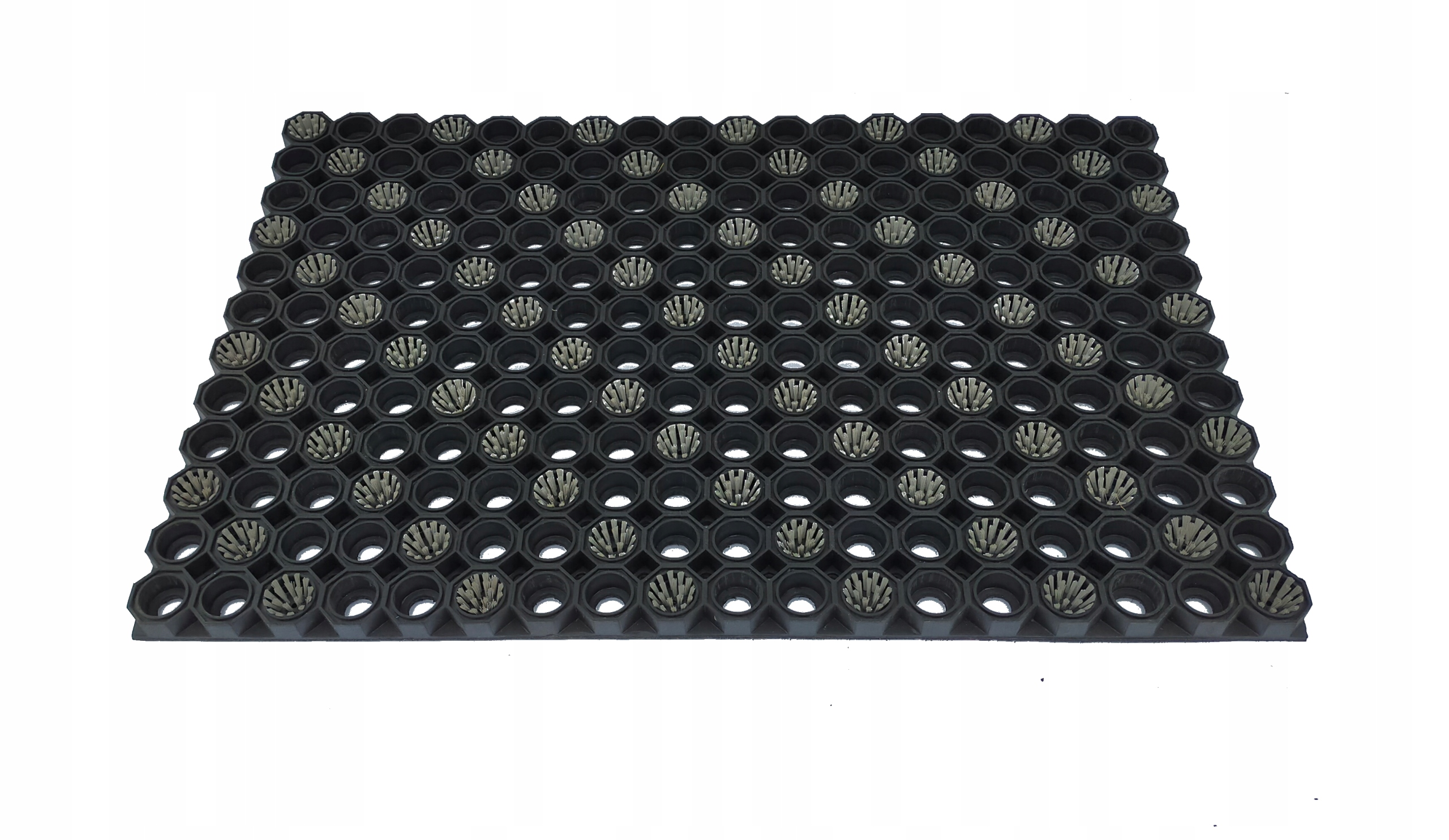 Prelamovaná rohožka Strong kefky šedá 100x50