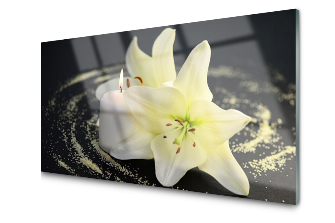 

Panel szklany Płytka Kwiat Roślina 140x70 + Klej