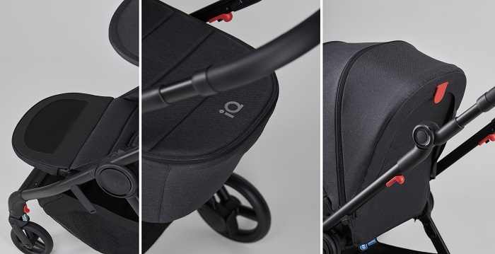 Wózek 3w1 przodem tyłem Anex IQ-01 Dark Model IQ