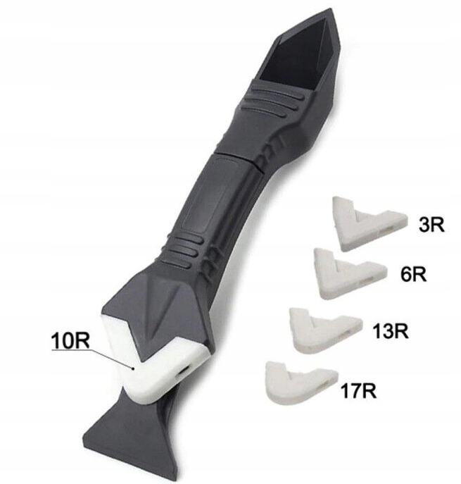 5w1 SZPACHELKA SKROBAK USUWANIA SILIKONU FUGI 17 NOŻYK SPOIN TRWAŁY Liczba elementów w zestawie 5