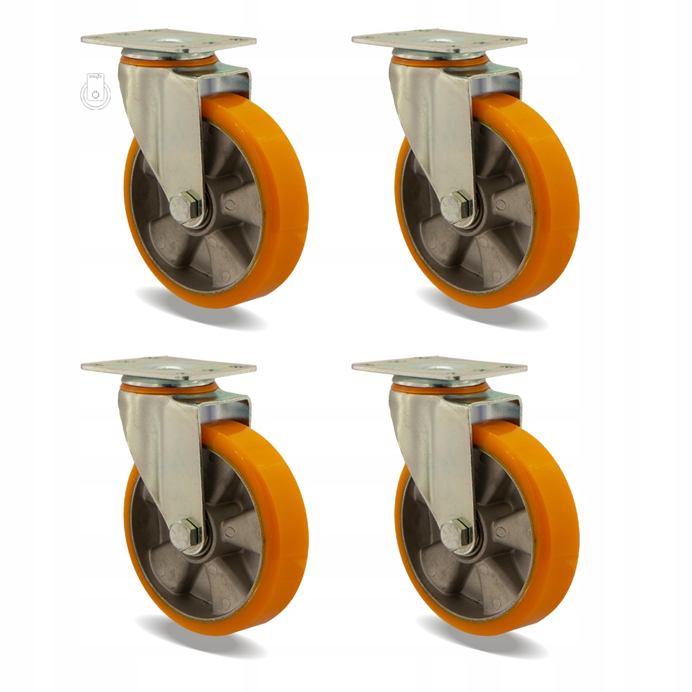 4x1HALPU125K2 Kolečko fi 125 vozík komplet 4 ks