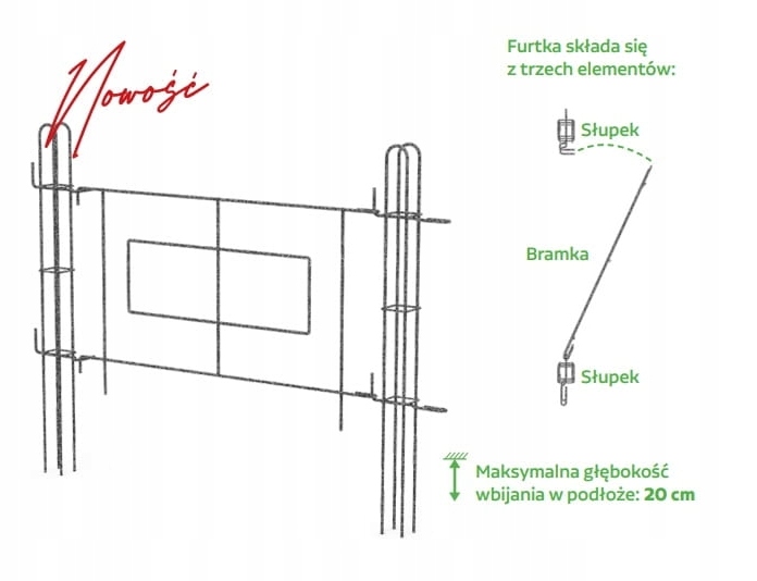 FURTKA BRAMKA OGRODOWA METALOWA PROSTA DO PŁOTKA Kod producenta K4146