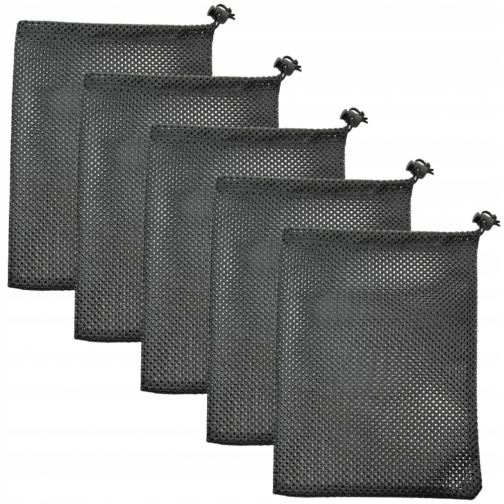 Małe torby siatkowe ze sznurkiem do