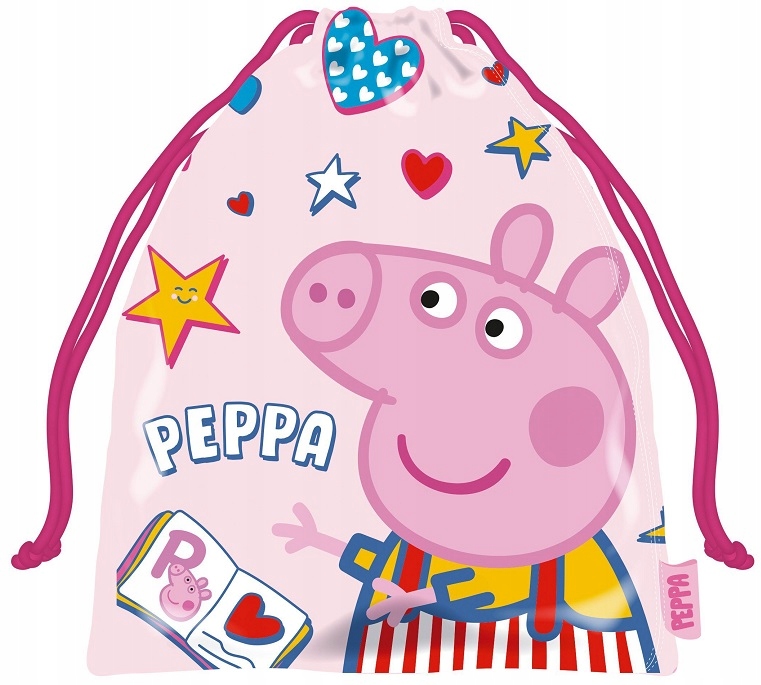 MAŁY WOREK na kapcie do przedszkola ŚWINKA PEPPA