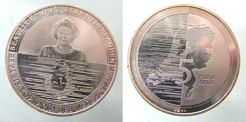 9743. HOLANDIA, 5 EURO 2010 KRAINA WODY