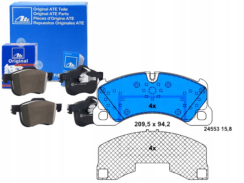 Sada Brzdových Destiček Ate 95535193961 955351
