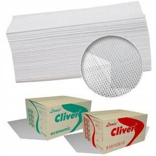 Skládací ručníky Cliver Economic V-Fold 1w recyklovaný šedý (20x200) Clive