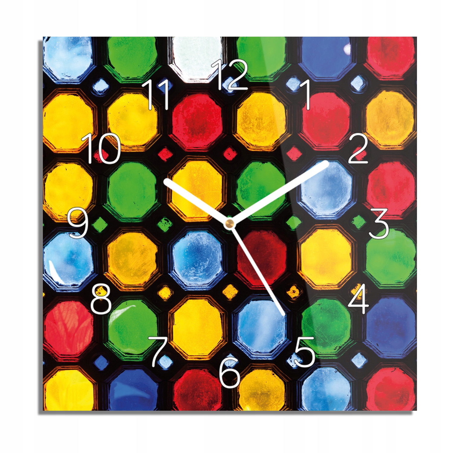 

Witraż szkło okno zegar na szkle na ścianę 30x30