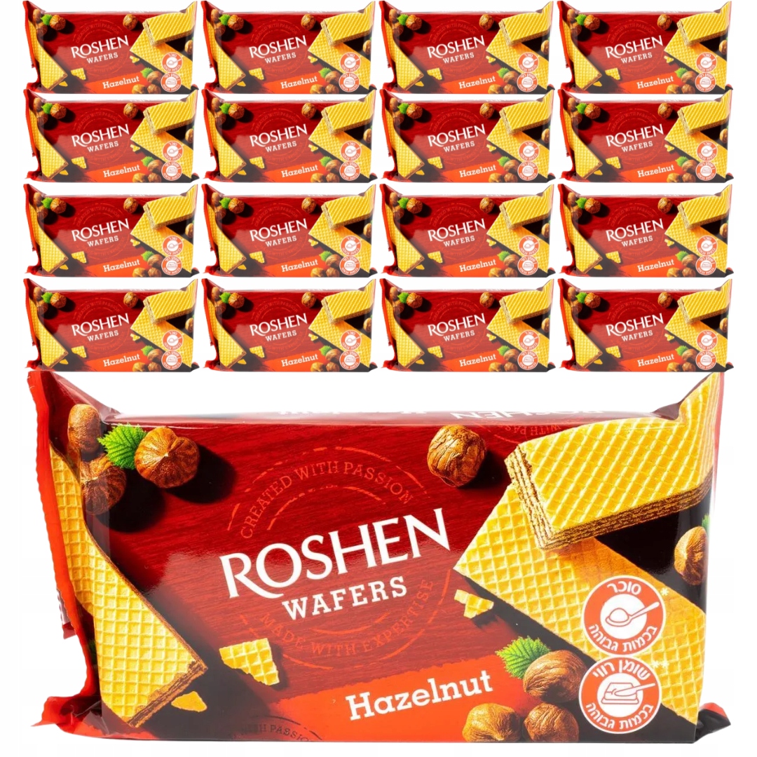 Levně Vafle s ořechovou náplní Roshen 216 g x 16 kusů