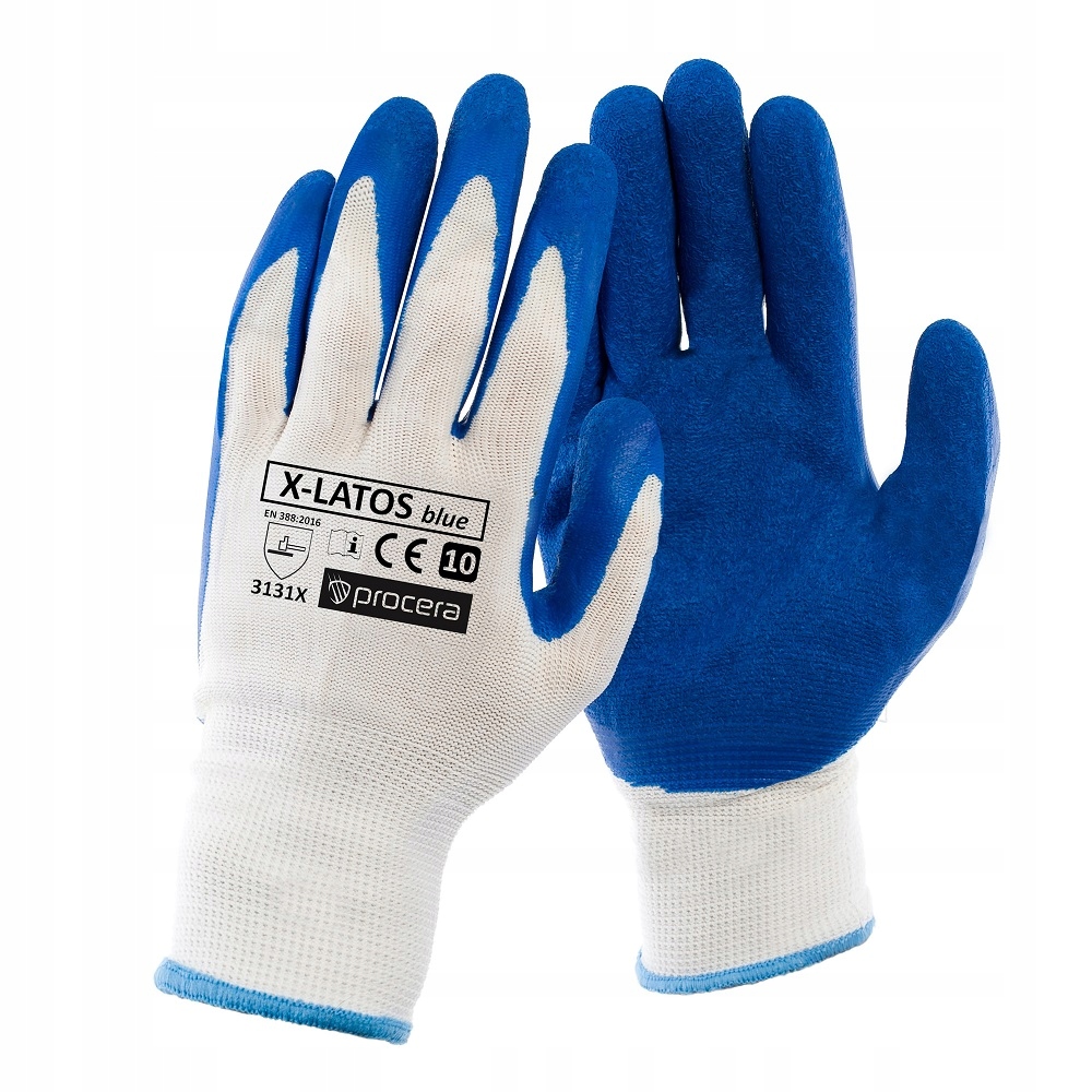 

Rękawice Powlekane Lateksem X-latos Blue EN388