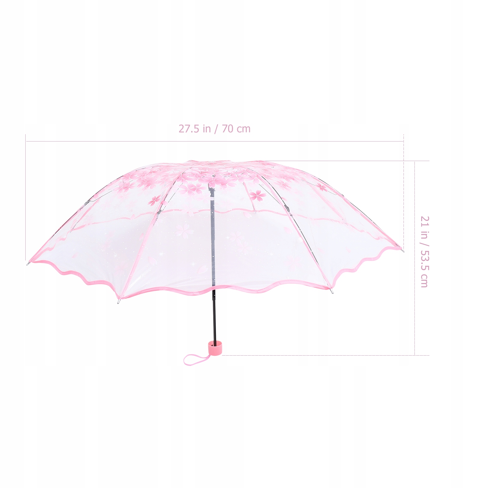 PRZEZROCZYSTY PARASOL SKŁADANY Płeć uniseks