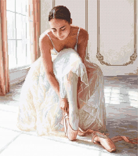 Křížková výšivka počítaná sada (kanva, mulina)