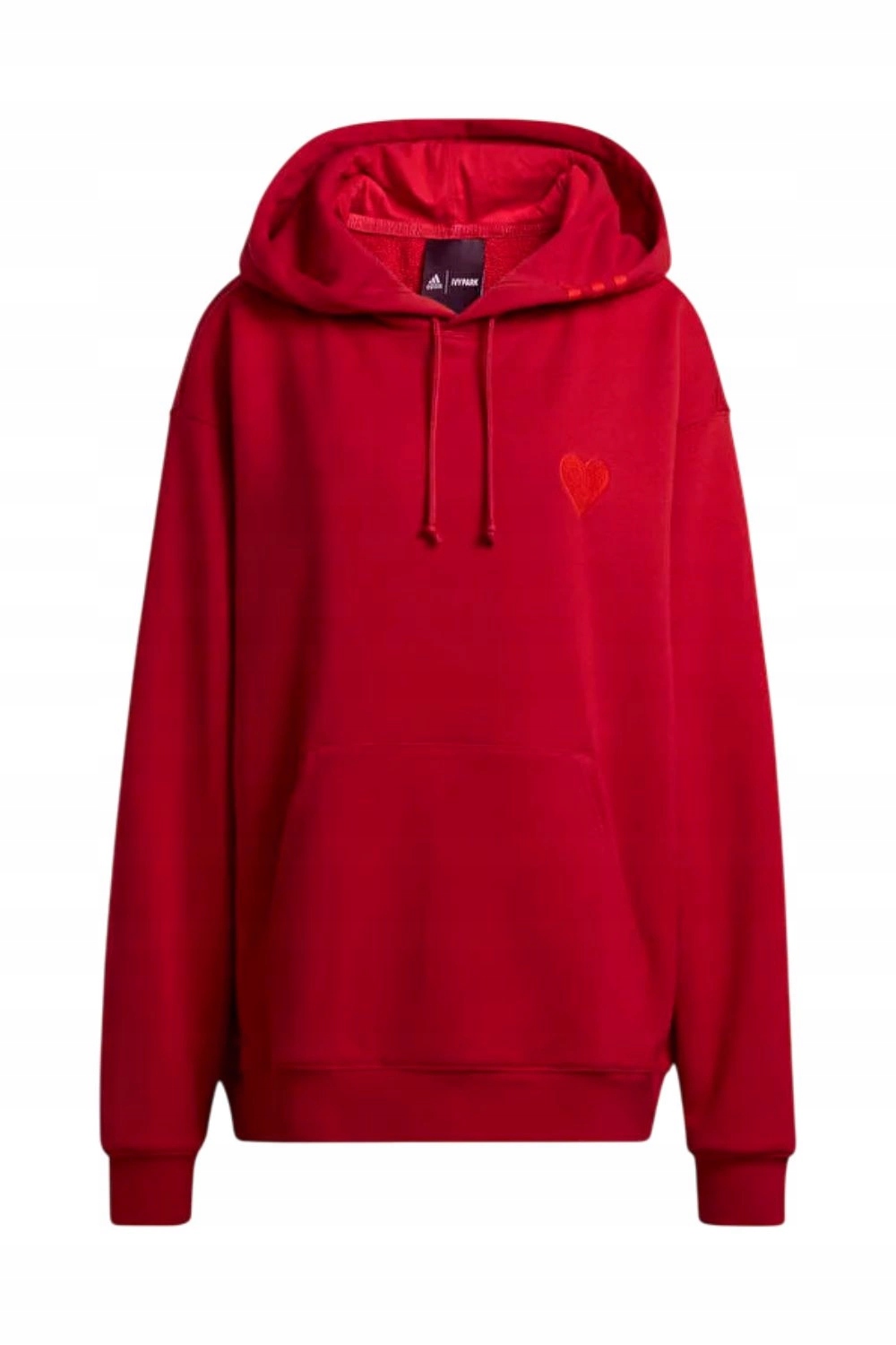 Mikina Adidas X Ivy Park červená s kapucí klokanka tepláková vel. S