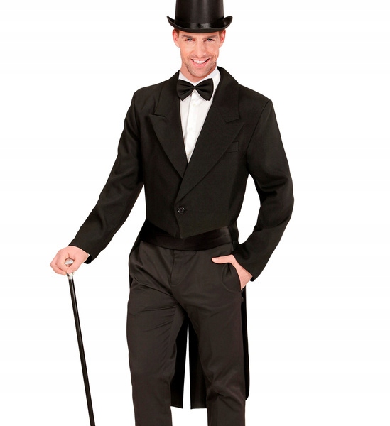 Kostým Frak Černý Gentleman 20. Léta Retro XXL