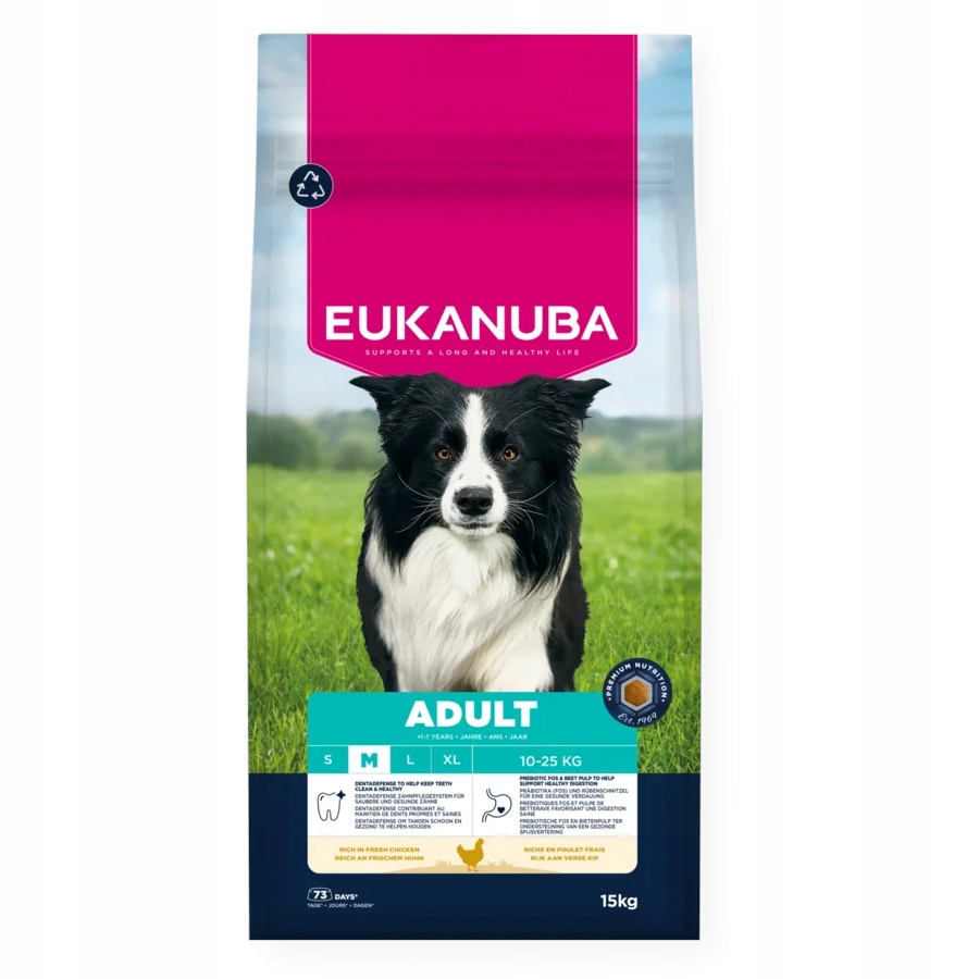 Eukanuba Adult Kurczak 15kg Sucha Karma Dla Dorosłych Psów Średnich Ras