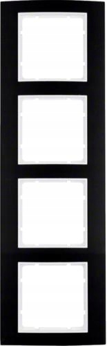 Berker B3 čierna alu-biela rámček 4