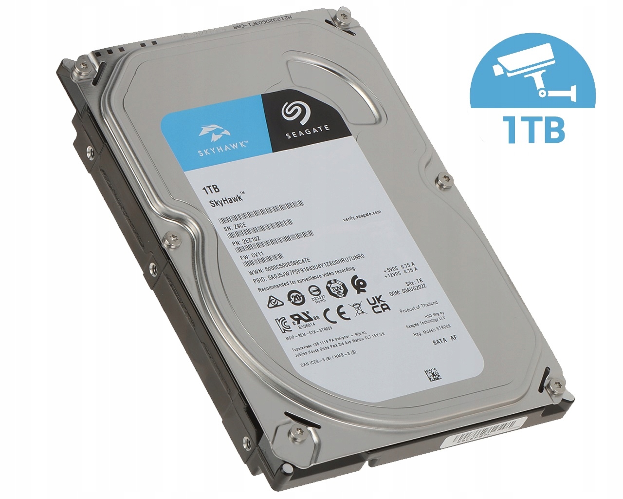 Dysk przemysłowy do pracy ciągłej monitoring Seagate SkyHawk 1TB