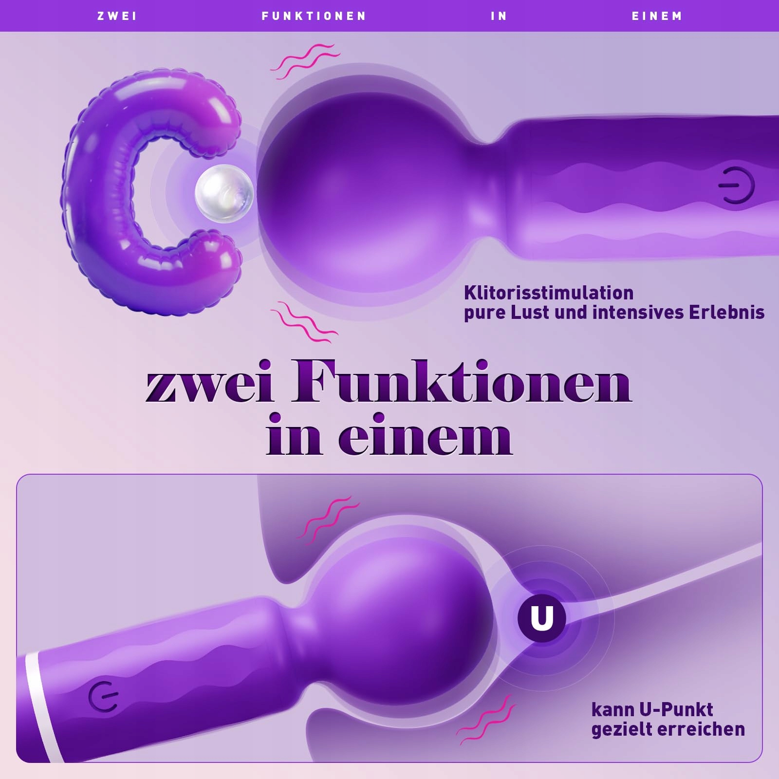 MINI VIBRATOR DLA KOBIET Z ELASTYCZNĄ GŁOWICĄ 10 TRYBÓW SEKS ZABAWKA — miniatura 4