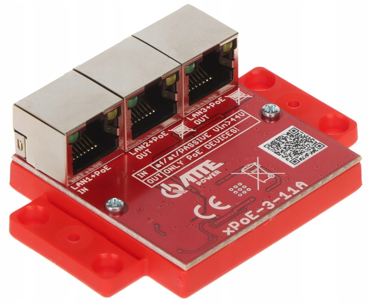 Prepínač Poe Extender XPOE-3-11A 3-PORTOVÝ Atte