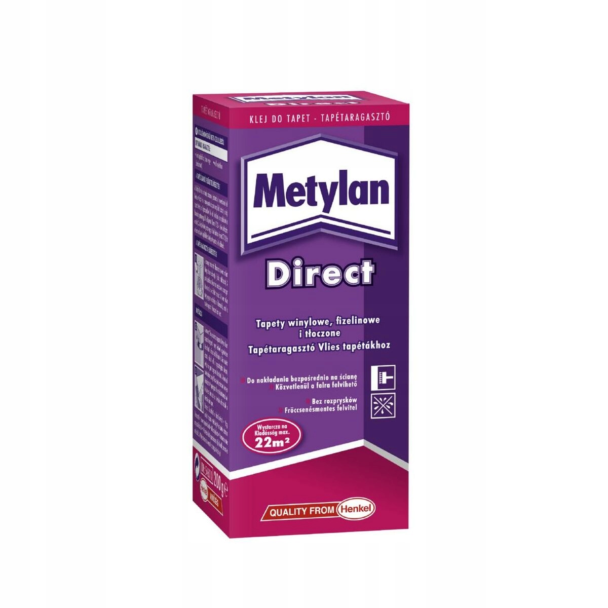 Klej tapety flizelinowe Metylan Direct 200g Henkel