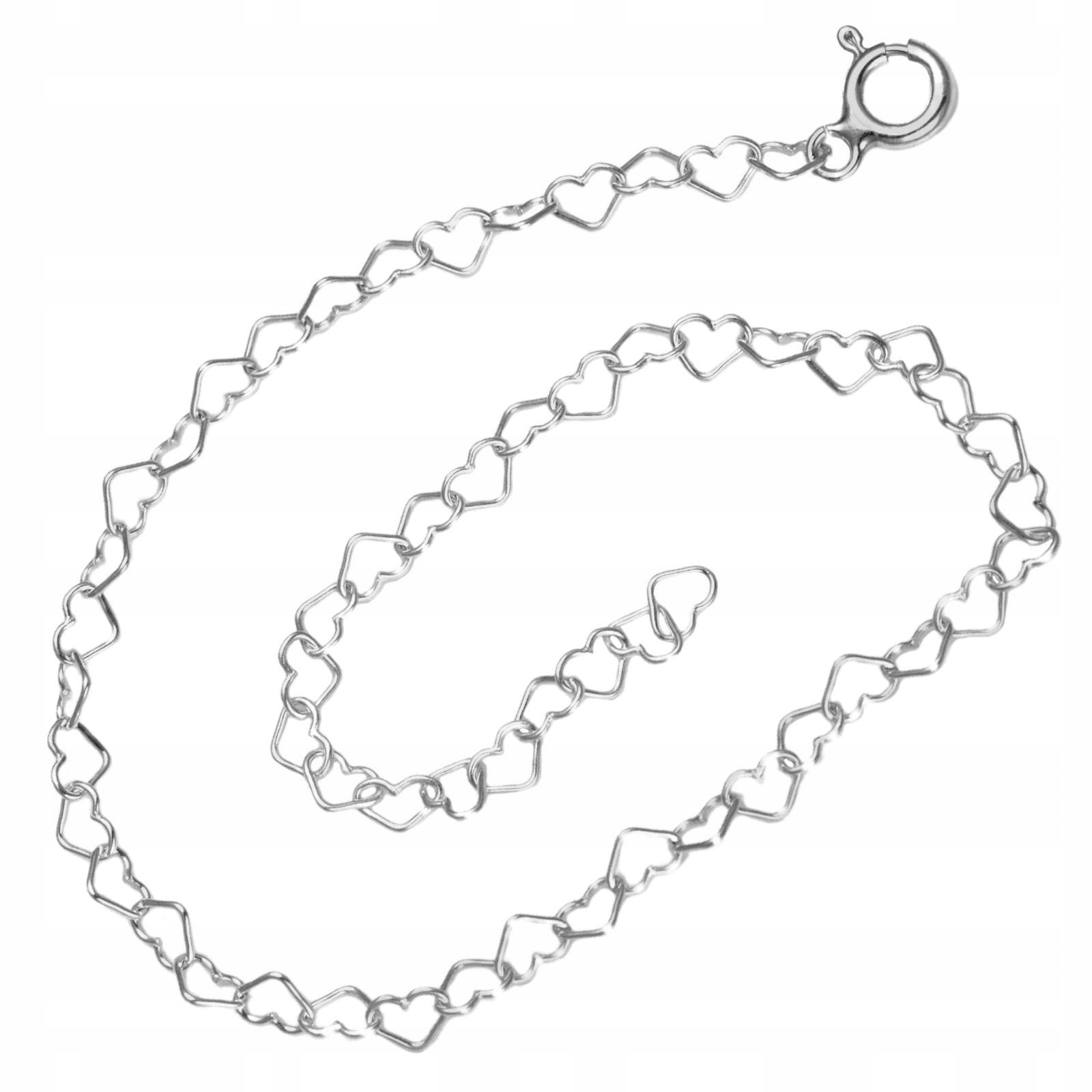 

Bransoletka Serca Serce Na Kostkę 4mm 26cm pr. 925