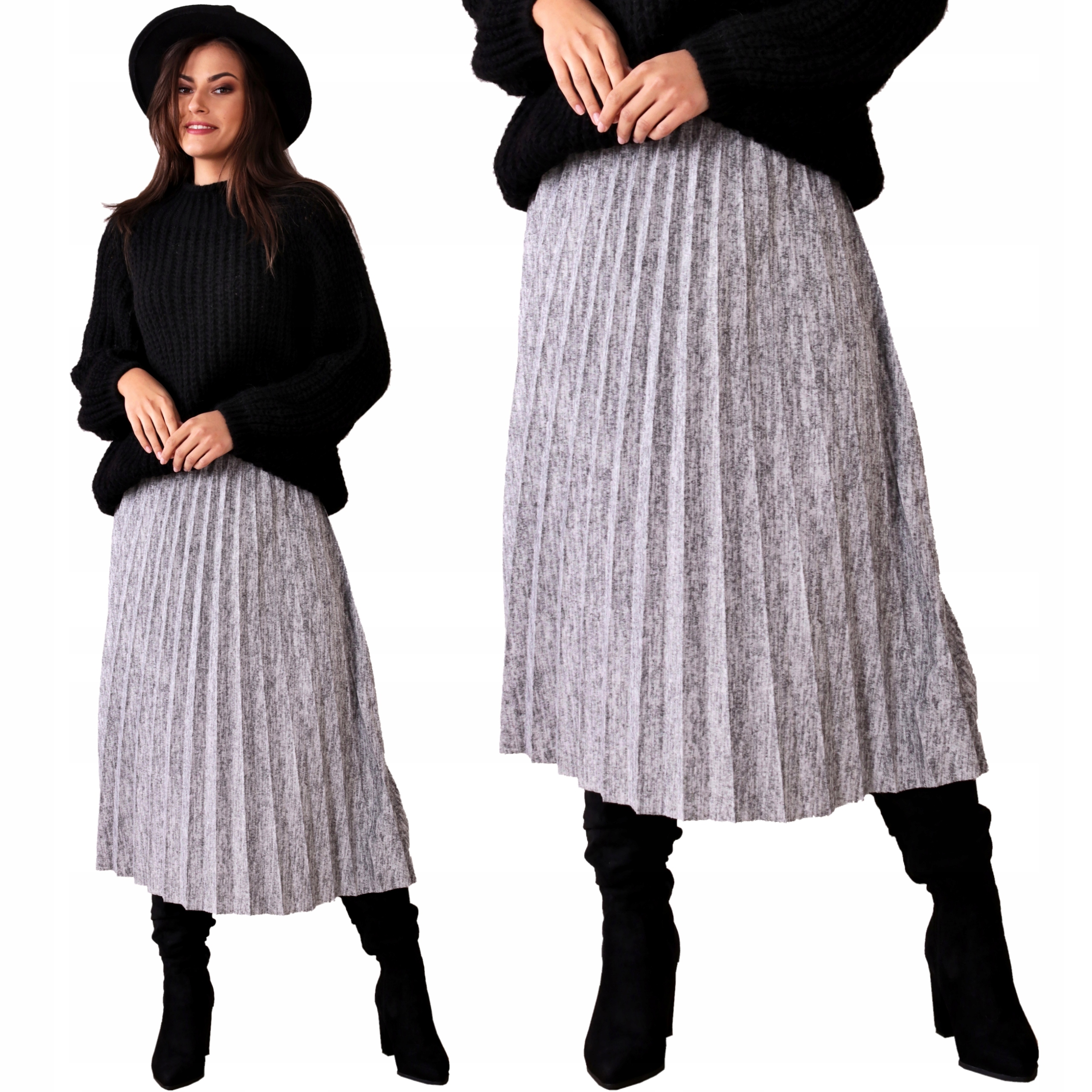 

Długa damska Spódnica plisowana M L XL XXL Z637