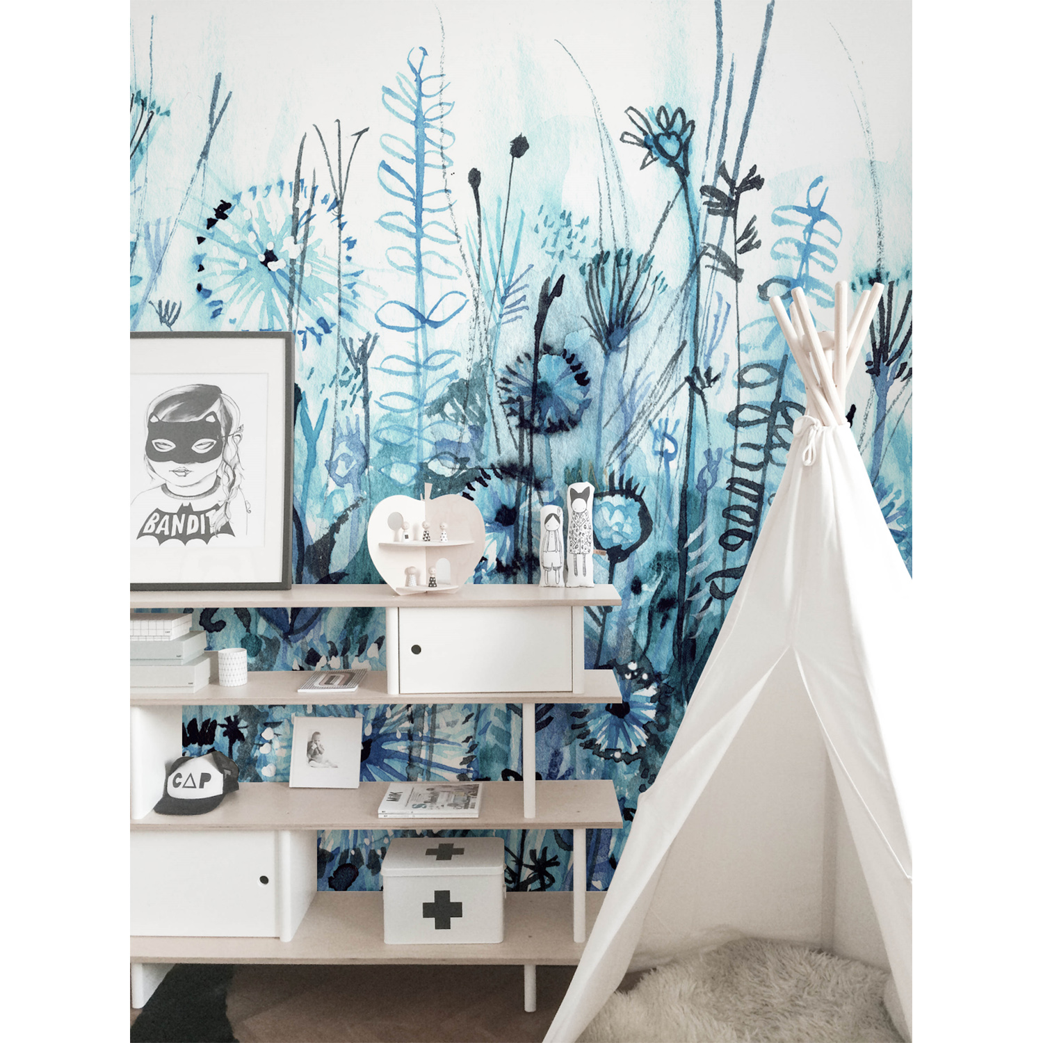 

Flizelina tapeta Dmuchawce latawce wiatr 250x104cm
